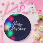 Frohe Weihnachtsbeleuchtung Pappteller (Party)