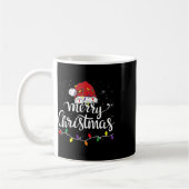 Frohe Weihnachtsbeleuchtung Red Weihnachtsmannmütz Kaffeetasse (Links)