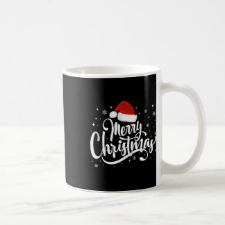 Frohe Weihnachtsbeleuchtung Red Weihnachtsmannmütz Kaffeetasse