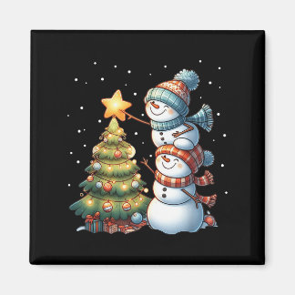 Frohe Weihnachtsbeleuchtung Red Weihnachtsmannmütz Magnet