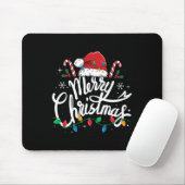 Frohe Weihnachtsbeleuchtung Red Weihnachtsmannmütz Mousepad (Mit Mouse)