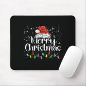 Frohe Weihnachtsbeleuchtung Red Weihnachtsmannmütz Mousepad (Mit Mouse)