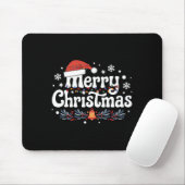Frohe Weihnachtsbeleuchtung Red Weihnachtsmannmütz Mousepad (Mit Mouse)