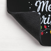 Frohe Weihnachtsbeleuchtung Red Weihnachtsmannmütz Mousepad (Ecke)
