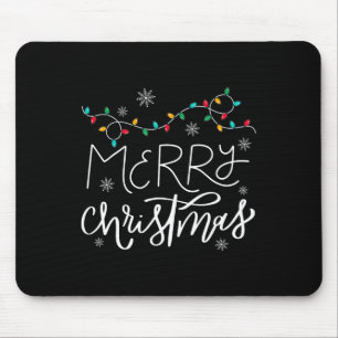 Frohe Weihnachtsbeleuchtung Red Weihnachtsmannmütz Mousepad