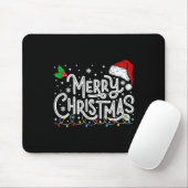 Frohe Weihnachtsbeleuchtung Red Weihnachtsmannmütz Mousepad (Mit Mouse)
