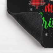 Frohe Weihnachtsbeleuchtung Red Weihnachtsmannmütz Mousepad (Ecke)