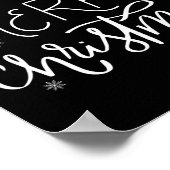 Frohe Weihnachtsbeleuchtung Red Weihnachtsmannmütz Poster (Ecke)