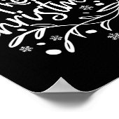 Frohe Weihnachtsbeleuchtung Red Weihnachtsmannmütz Poster (Ecke)