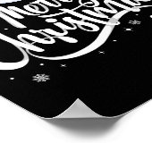 Frohe Weihnachtsbeleuchtung Red Weihnachtsmannmütz Poster (Ecke)