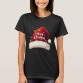 Frohe Weihnachtsbeleuchtung Red Weihnachtsmannmütz T-Shirt (Vorderseite)