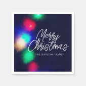 Frohe Weihnachtsbeleuchtung Serviette (Vorderseite)