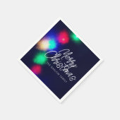 Frohe Weihnachtsbeleuchtung Serviette (Ecke)