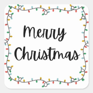 Frohe Weihnachtsbeleuchtung Sticker