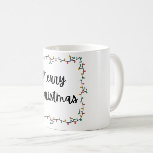 Frohe Weihnachtsbeleuchtung Tasse (VorderseiteRechts)