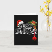 Frohe Weihnachtsbeleuchtung Weihnachtsmannmütze Xm Karte (Gelbe Blume)