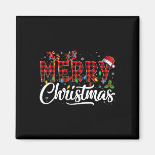 Frohe Weihnachtsbeleuchtung Weihnachtsmannmütze Xm Magnet