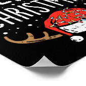 Frohe Weihnachtsbeleuchtung Weihnachtsmannmütze Xm Poster (Ecke)