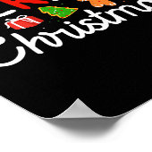 Frohe Weihnachtsbeleuchtung Weihnachtsmannmütze Xm Poster (Ecke)