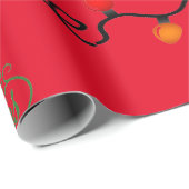 Frohe Weihnachtsbeleuchtung Wrapping Paper Geschenkpapier (Rolleneckpunkt)