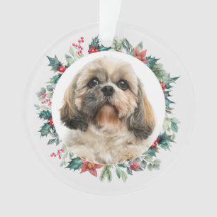 Frohe Weihnachtsberries Haustier Foto Personalisie Ornament