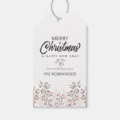 Frohe Weihnachtsberries Personalisiert Geschenkanhänger (Vorderseite)