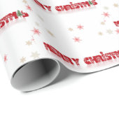 Frohe Weihnachtsbesinnung auf Weiß Geschenkpapier (Rolleneckpunkt)