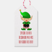 Frohe Weihnachtsbezeichnung Elf Holidays Geschenkt Geschenkanhänger (Vorderseite)