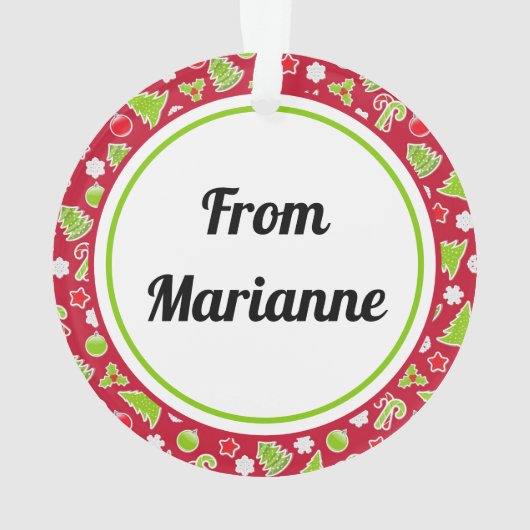 Frohe Weihnachtsbezeichnung Ornament (Rückseite)