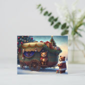 Frohe Weihnachtsbiere Postkarte (Stehend Vorderseite)