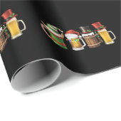 Frohe Weihnachtsbiere trinken Santa Beer Lover Geschenkpapier (Rolleneckpunkt)