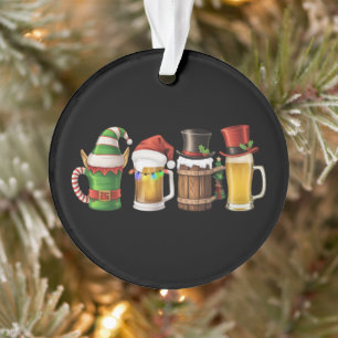Frohe Weihnachtsbiere trinken Santa Beer Lover Ornament