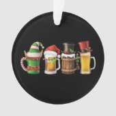 Frohe Weihnachtsbiere trinken Santa Beer Lover Ornament (Vorderseite)