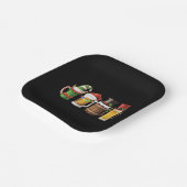 Frohe Weihnachtsbiere trinken Santa Beer Lover Pappteller (Gewinkelt)