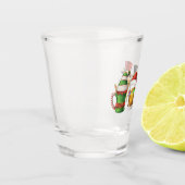 Frohe Weihnachtsbiere trinken Santa Beer Lover Schnapsglas (Links)