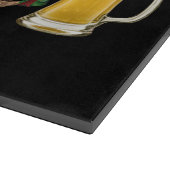 Frohe Weihnachtsbiere trinken Santa Beer Lover Schneidebrett (Ecke)