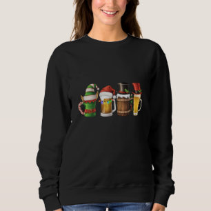 Frohe Weihnachtsbiere trinken Santa Beer Lover Sweatshirt