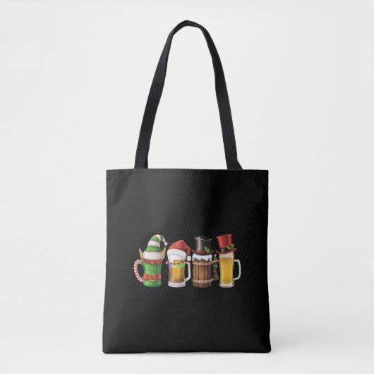 Frohe Weihnachtsbiere trinken Santa Beer Lover Tasche (Vorderseite)