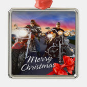 Frohe Weihnachtsbiker 1 Ornament (Vorne)