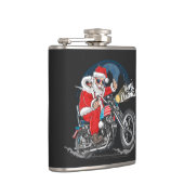 Frohe Weihnachtsbiker Santa Flask Flachmann (Rechts)