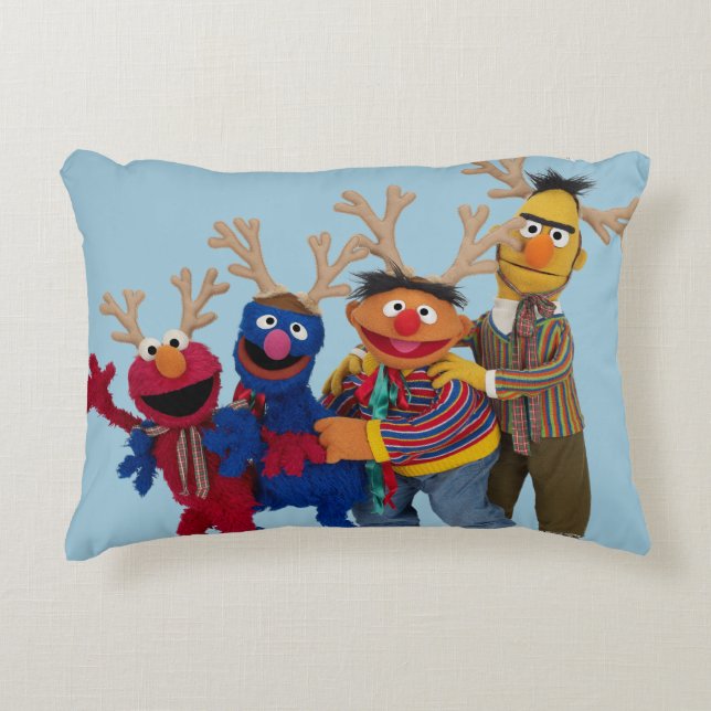 Frohe Weihnachtsbilder Zierkissen (Vorderseite)