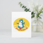 Frohe Weihnachtsbird Feiertagspostkarte (Stehend Vorderseite)