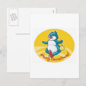 Frohe Weihnachtsbird Feiertagspostkarte (Vorne/Hinten)