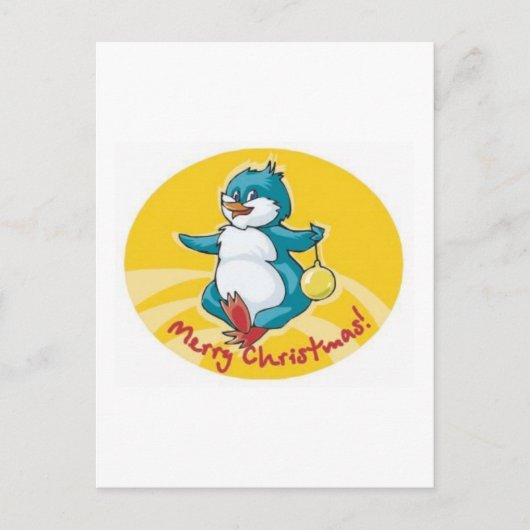 Frohe Weihnachtsbird Feiertagspostkarte (Vorderseite)