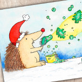 Frohe Weihnachtsblasen Postkarte von Nicole Janes