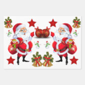 Frohe Weihnachtsblätter Wrapping Paper Geschenkpapier Set (Vorderseite)