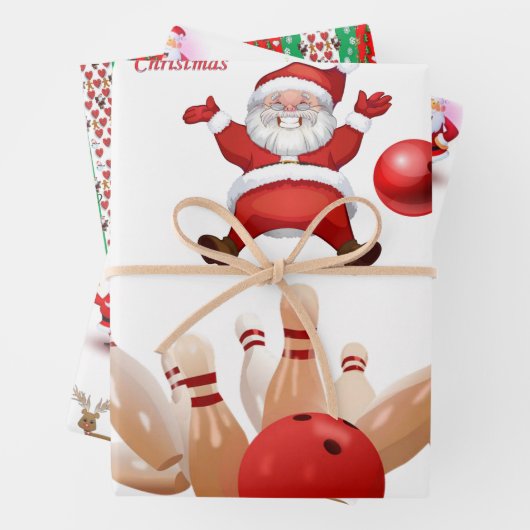 Frohe Weihnachtsblätter Wrapping Paper Geschenkpapier Set (Beispiel)