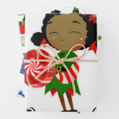 Frohe Weihnachtsblätter Wrapping Paper Geschenkpapier Set (Beispiel)