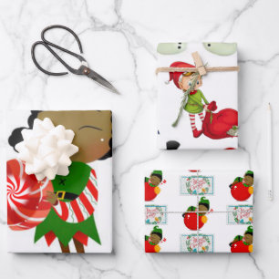 Frohe Weihnachtsblätter Wrapping Paper Geschenkpapier Set