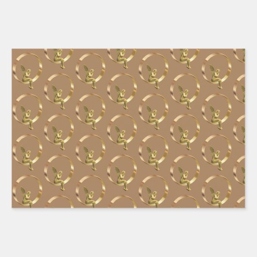 Frohe Weihnachtsblätter Wrapping Paper Geschenkpapier Set (Vorderseite 3)